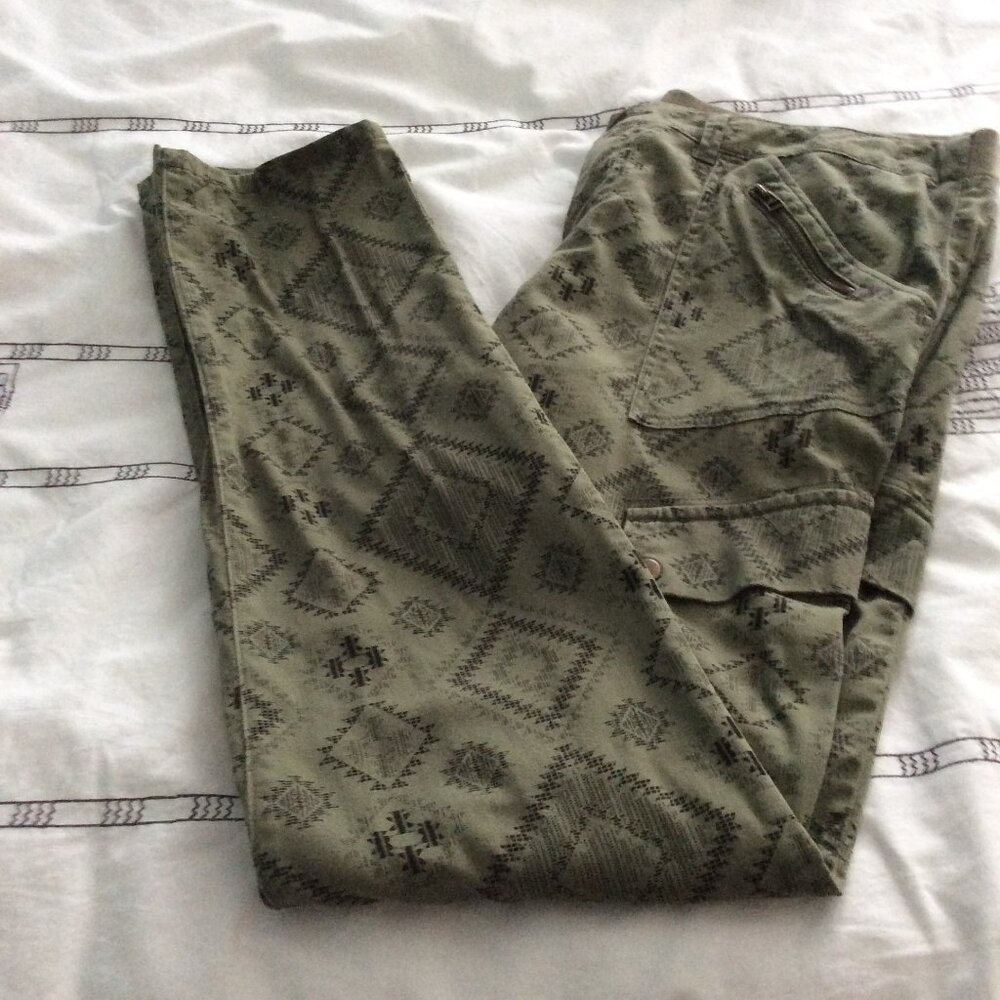 Aztec print cargo pants